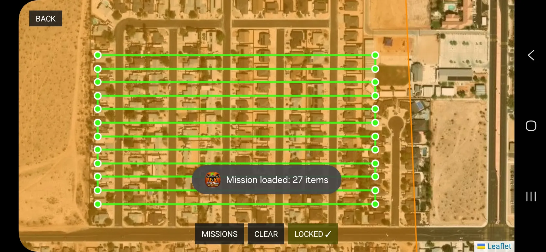 Actual landscape screenshot: Build a Coverage Pattern.