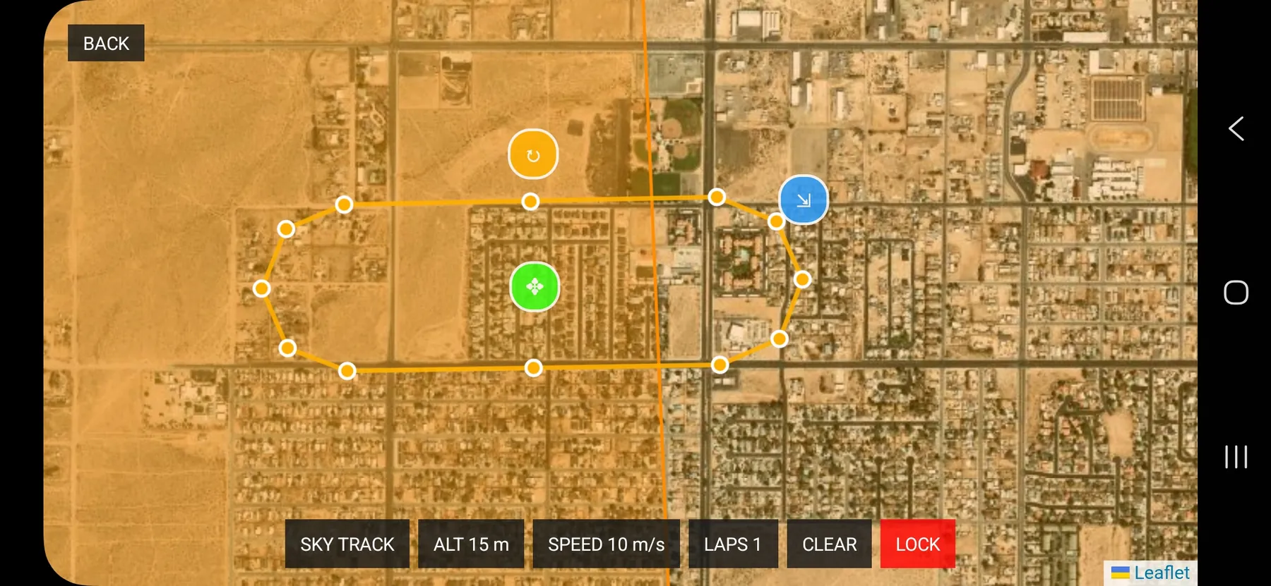 Actual landscape screenshot: Draw Your Own Flight Path.