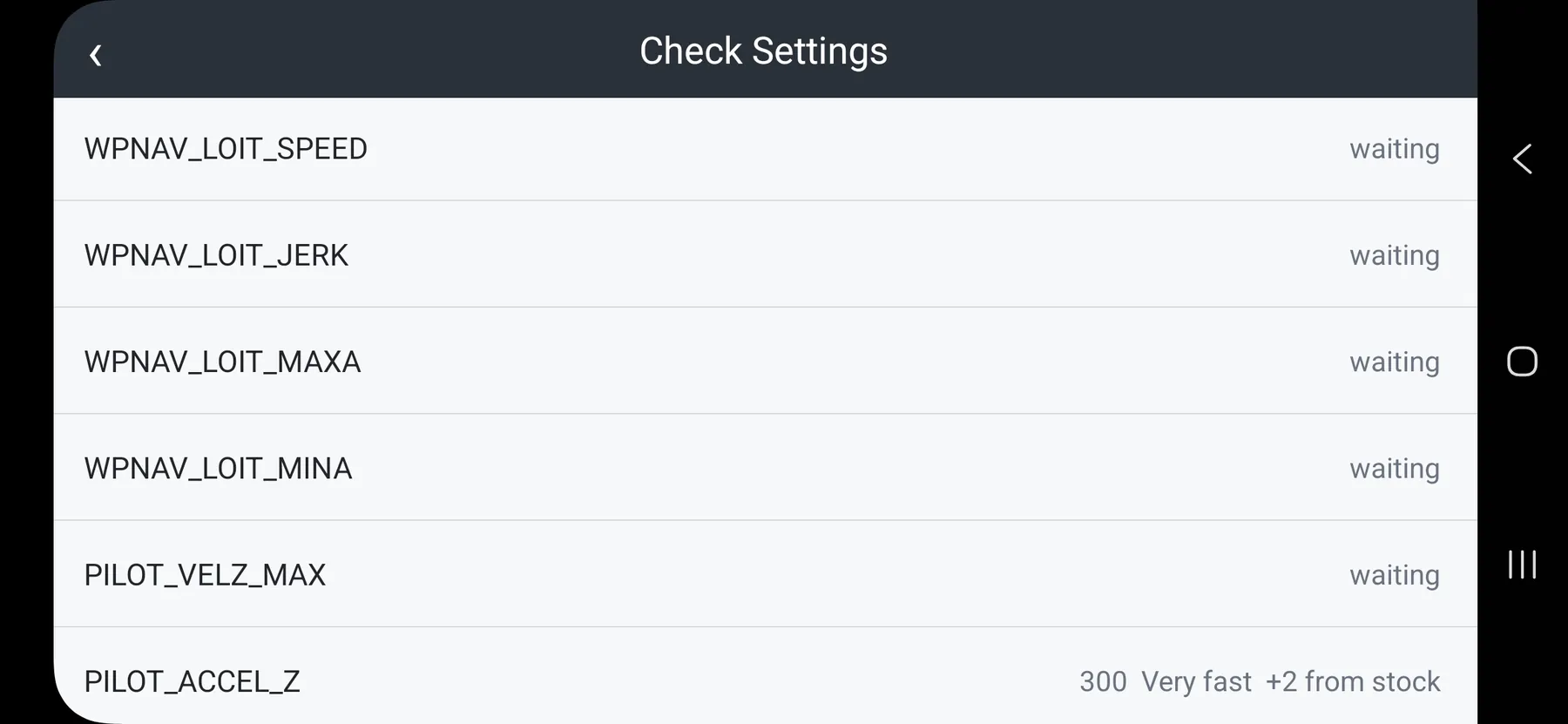 Actual landscape screenshot: Check the Aircraft Parameters.